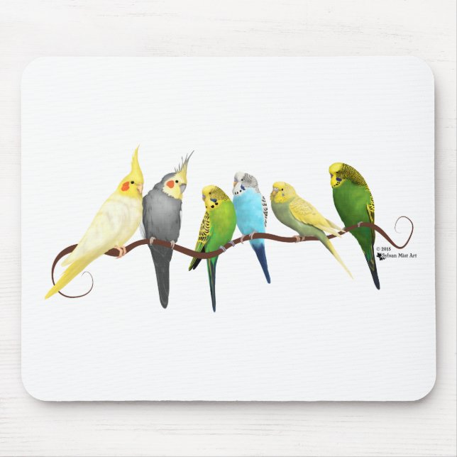 Mousepad Parakeets & Cockatiels! (Frente)