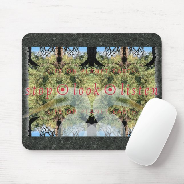 MOUSEPAD PARAR ・ OLHAR ・ OUVIR (Com mouse)