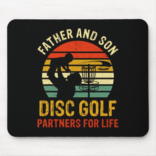 Mousepad Parceiros De Golfe Do pai E Do Son Disk Para Os Pa (Frente)