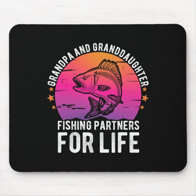 Mousepad Parceiros De Pesca Do Avô E Da Avô Para O Lif (Frente)
