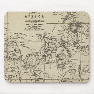 Mousepad Parcela do mapa de rota de África   Cameron