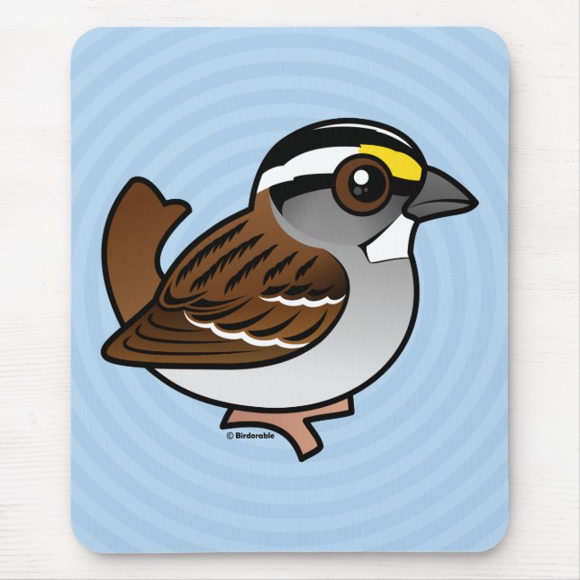 Mousepad pardal Branco-throated (Frente)