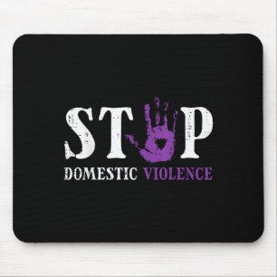 Mousepad Pare com a Violência Doméstica Mão Conscientização