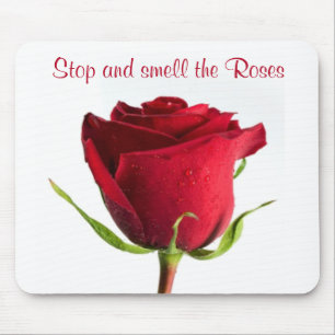 Mousepad Pare e cheire o mouse da Rosa vermelha Rosa