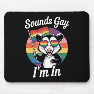 Mousepad Parece Gay Estou no Gambá LGBTQ Orgulho Arco-íris