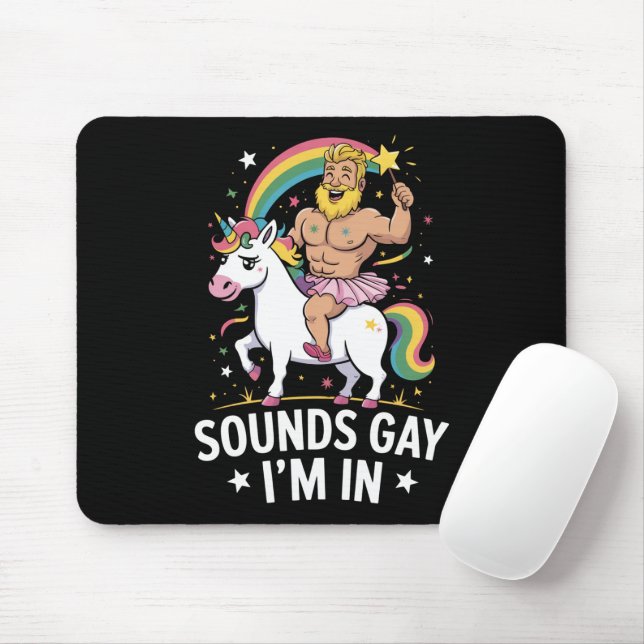 Mousepad Parece Gay Eu Estou Dentro (Com mouse)