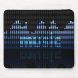 Mousepad Parede da onda da música do equalizador de Digitas