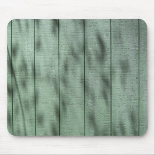 Mousepad Parede de madeira verde rústica com sombras