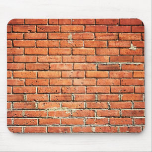 Mousepad Parede de tijolo Pequeno Laranja Vermelho