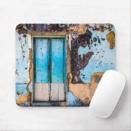 Mousepad Parede e porta azuis