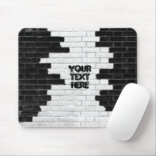 Mousepad Parede Preta e Branca Personalizada