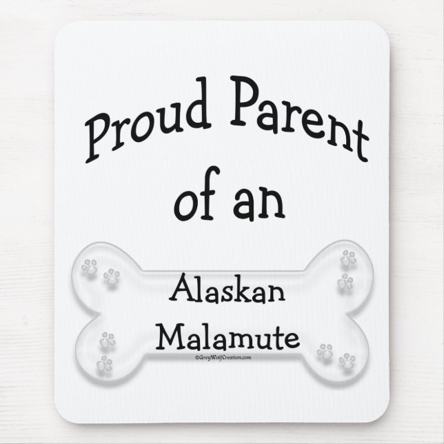 Mousepad Parente Orgânico de Malamute no Alasca (Frente)