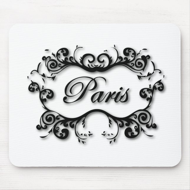 Mousepad Paris com Scrolls (Frente)