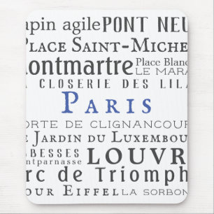 Mousepad Paris e seus marcos
