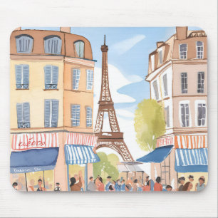 Mousepad Paris França Torre Eiffel   Aquarela Viagem