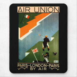 Mousepad Paris - Londres - Paris pelo ar