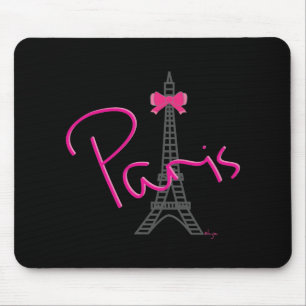 Mousepad Paris, torre Eiffel com preto na moda do arco