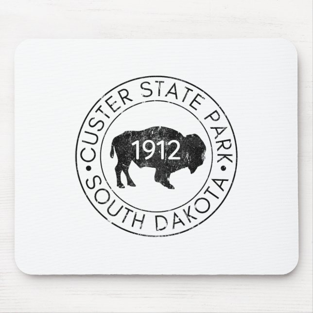 Mousepad Parque Estadual de Custer Dakota do Sul Búfalo Cam (Frente)