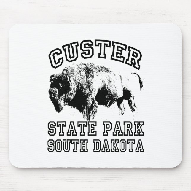 Mousepad Parque Estadual de Custer Dakota do Sul Búfalo Nat (Frente)