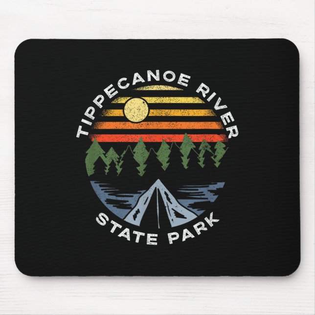 Mousepad Parque Estadual do Rio Tippecanoe Camping Floresta (Frente)