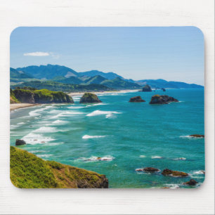 Mousepad Parque Estadual Ecola, Oregon. Panorama de Crescen