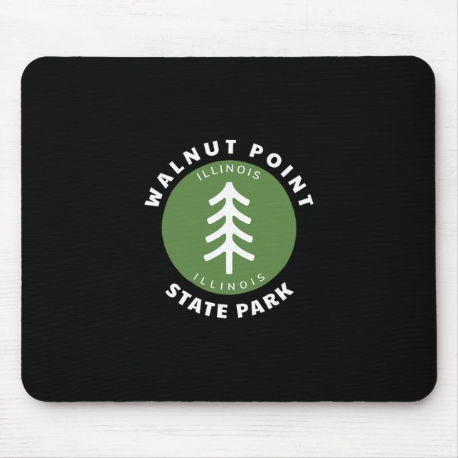 Mousepad Parque Estadual Walnut Point Illinois Il Floresta  (Frente)