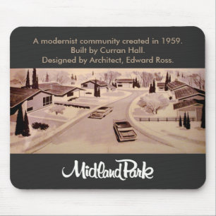 Mousepad Parque Midland Modern do Médio século, Toronto M