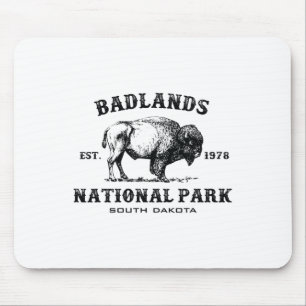Mousepad Parque Nacional Badlands Dakota do Sul Bisonte Ame