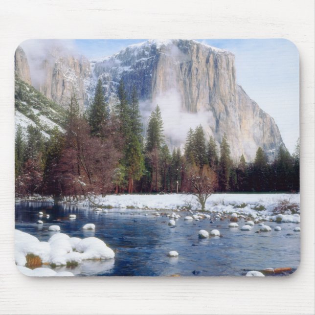 Mousepad Parque Nacional de Yosemite no Inverno (Frente)