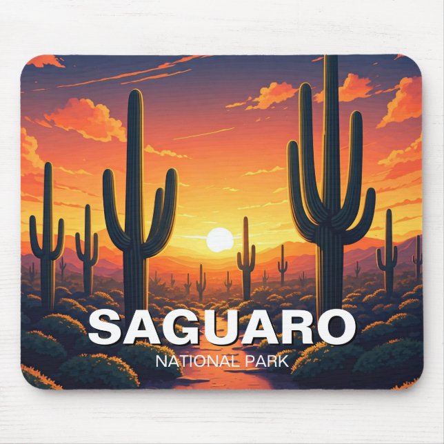Mousepad Parque Nacional do Saguaro Cactos (Frente)