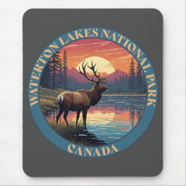 Mousepad Parque Nacional dos Lagos Waterton do Canadá