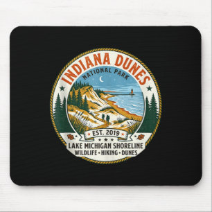 Mousepad parque nacional dunas de indiana caminhada vintage
