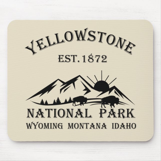 Mousepad Parque nacional Yellowstone (Frente)