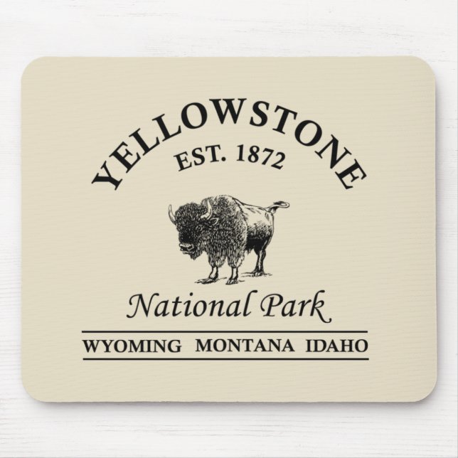 Mousepad Parque nacional Yellowstone (Frente)