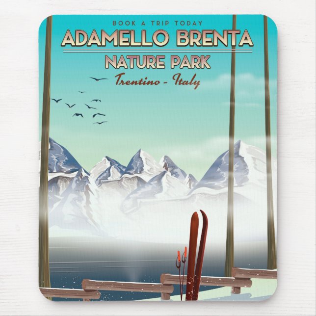Mousepad parque natural Adamello Brenta Itália impressão de (Frente)