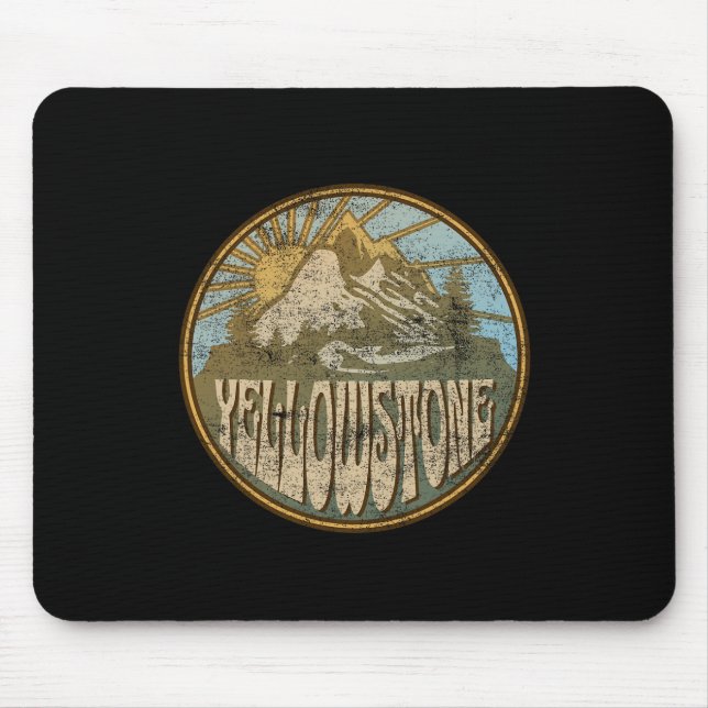 Mousepad Parque Natural de Yellowstone, Montes Naturais, Ca (Frente)