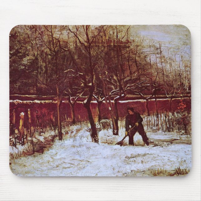 Mousepad Parsonage Garden em Nuenen por Vincent van Gogh (Frente)