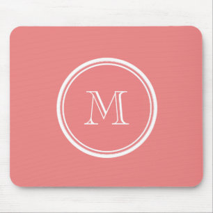 Mousepad Parte alta coral clara monograma colorido