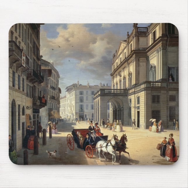 Mousepad Parte dianteira do teatro do La Scala, 1852 (Frente)