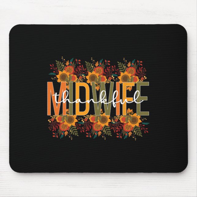 Mousepad Parteira agradecida Parteira Parteira de Ação de G (Frente)
