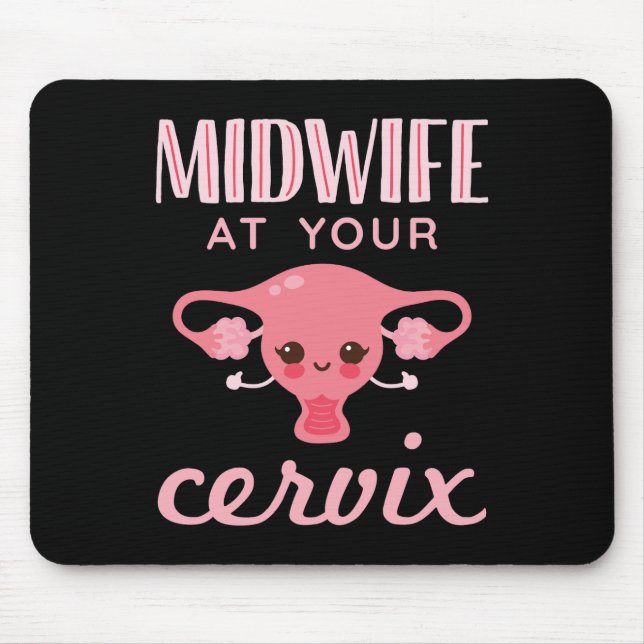 Mousepad Parteira No Seu Cervix Midwifery (Frente)
