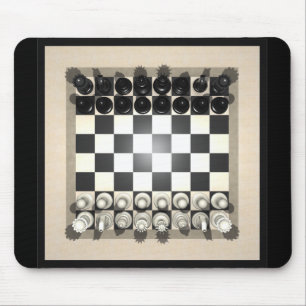 Mousepad Partes do tabuleiro de xadrez e de xadrez: