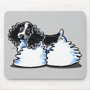 Mousepad Parti branco preto cocker spaniel