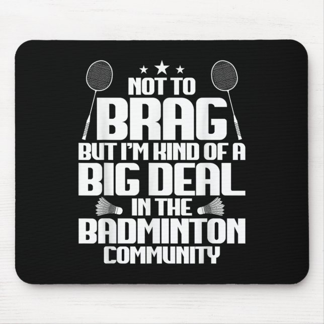 Mousepad Partida de Badminton Petisco Grande Negócio Jogado (Frente)
