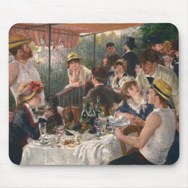 Mousepad Partido do Barco Luncheon - Pintura de Renoir (Frente)
