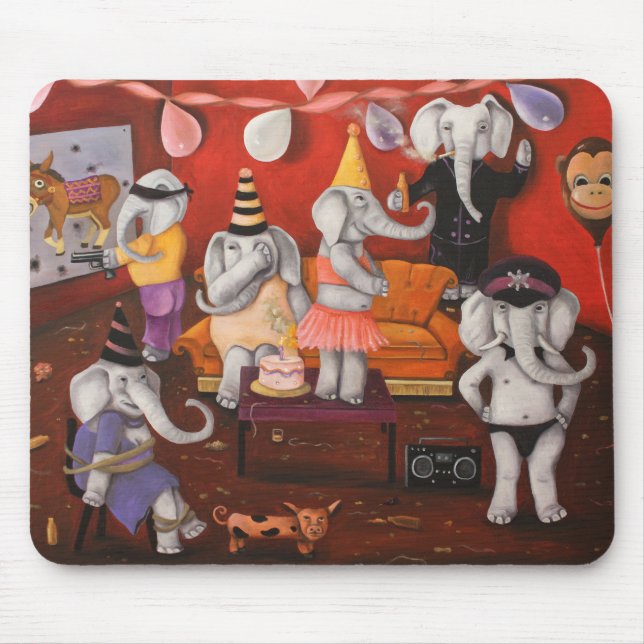 Mousepad Partido do elefante branco (Frente)