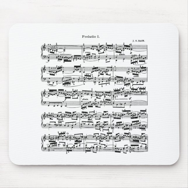 Mousepad Partitura por Bach (Frente)