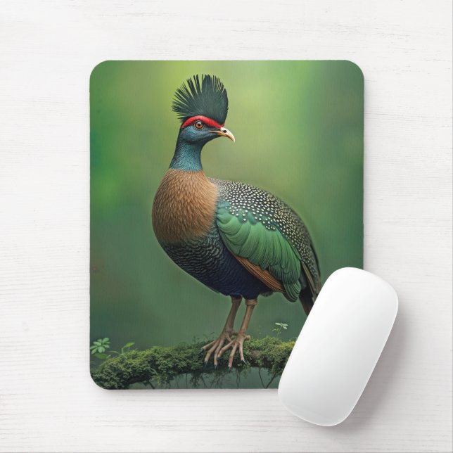 Mousepad Partucho preso em uma ramificação coberta por mois (Com mouse)