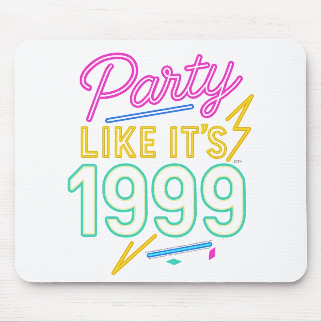 Mousepad Party Like It’s 1999®™ – Neon Voltage (Frente)