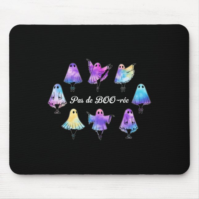 Mousepad Pas De Boo-rée Balé Engraçado Fantasma Dança Hallo (Frente)